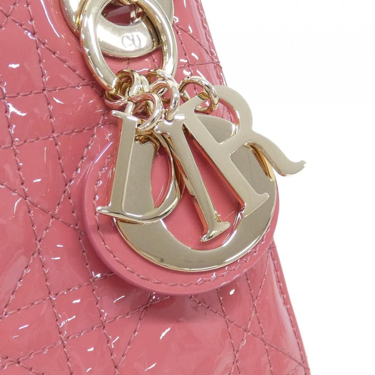 Christian Dior Lady Dior Patent Leather Handbag