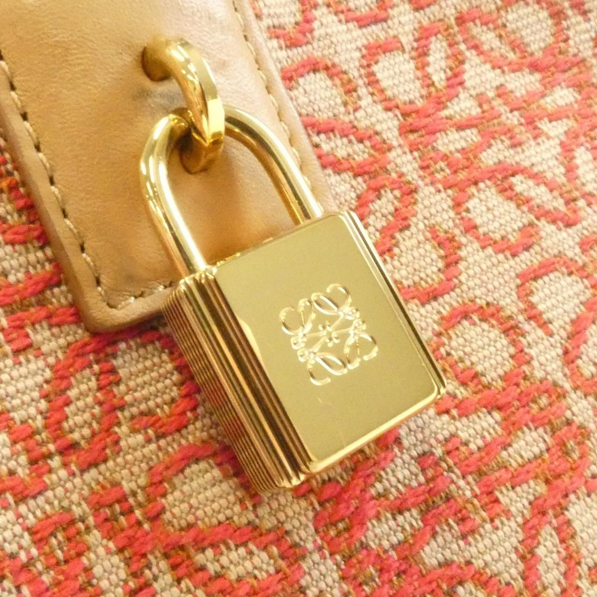 Loewe Amazona Anagram Jacquard Canvas Calf Bag