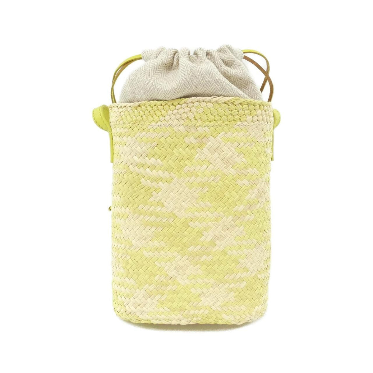 Loewe Square Pocket Iraca Palm Calf Shoulder Bag