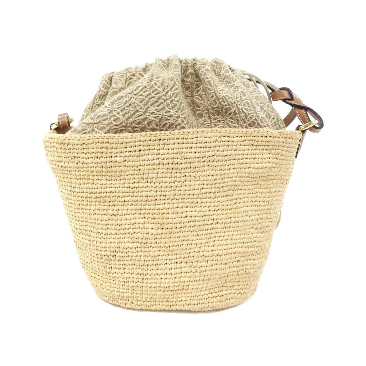Loewe Anagram Jacquard Raffia Shoulder Bag