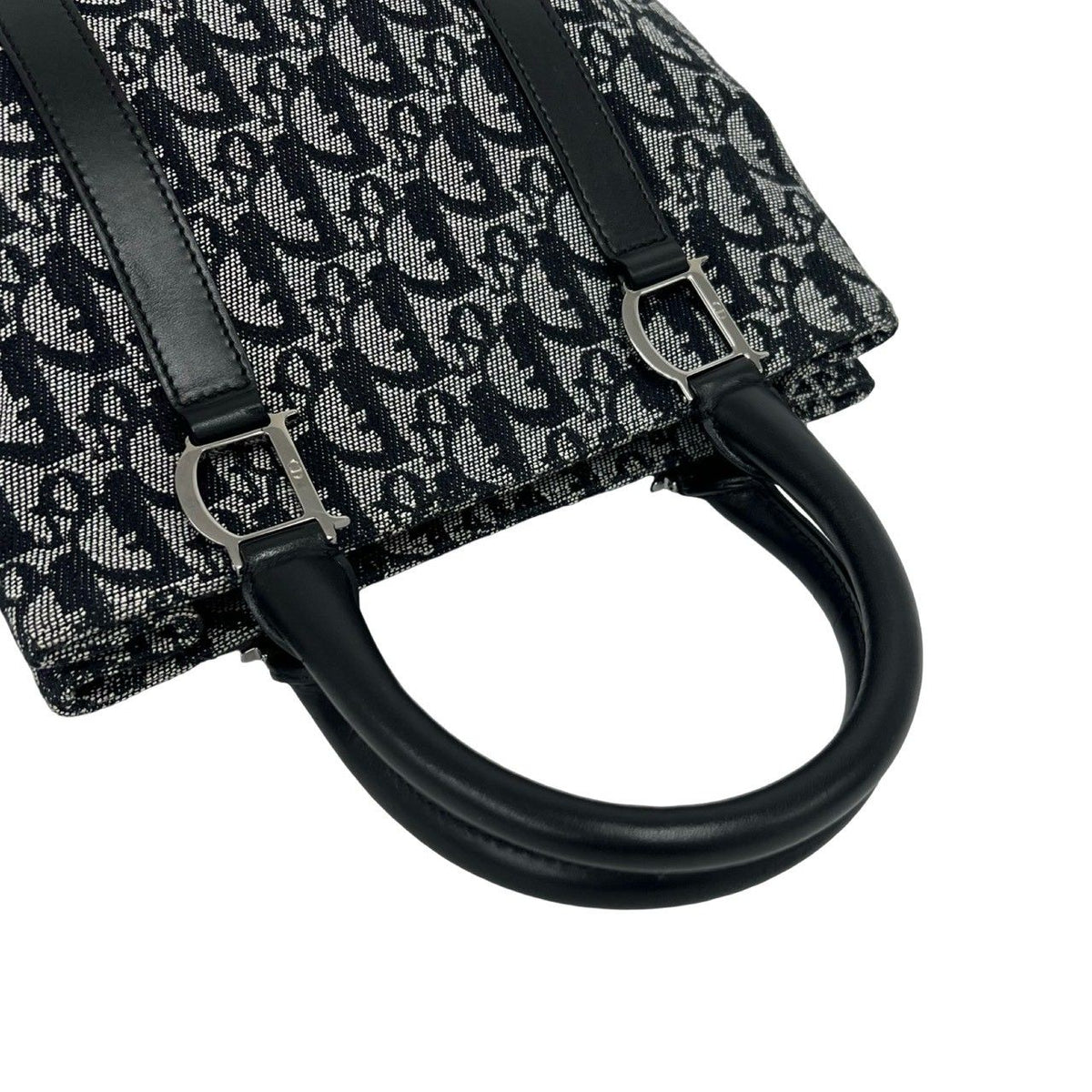 Christian Dior Trotter Canvas Leather Handbag