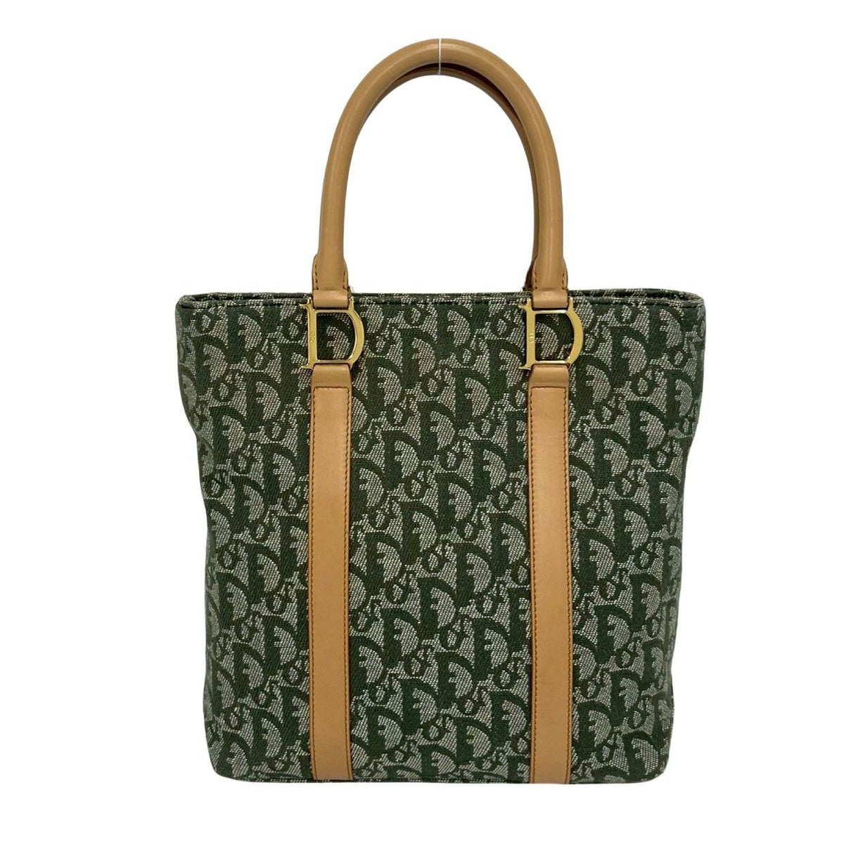 Christian Dior Trotter Canvas Leather Handbag