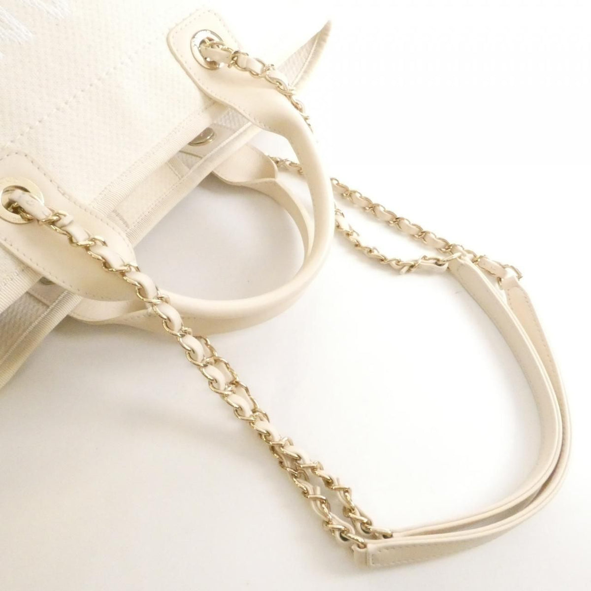 Chanel Deauville Mixed Fiber Tote Bag