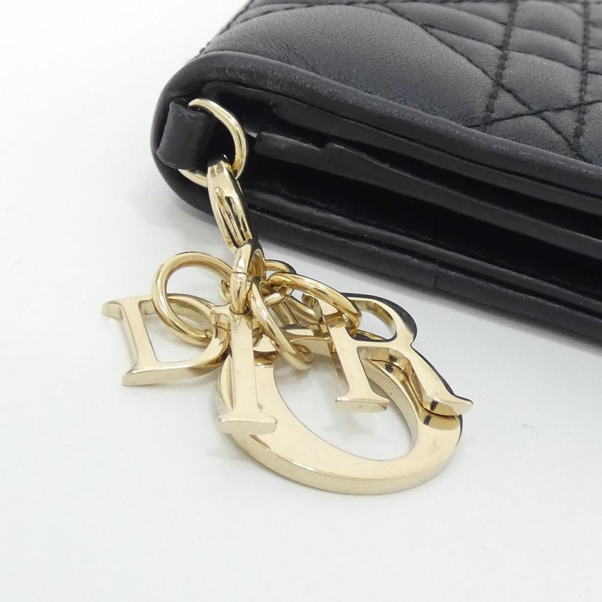Christian Dior Lady Dior Bloom Leather Card Holder