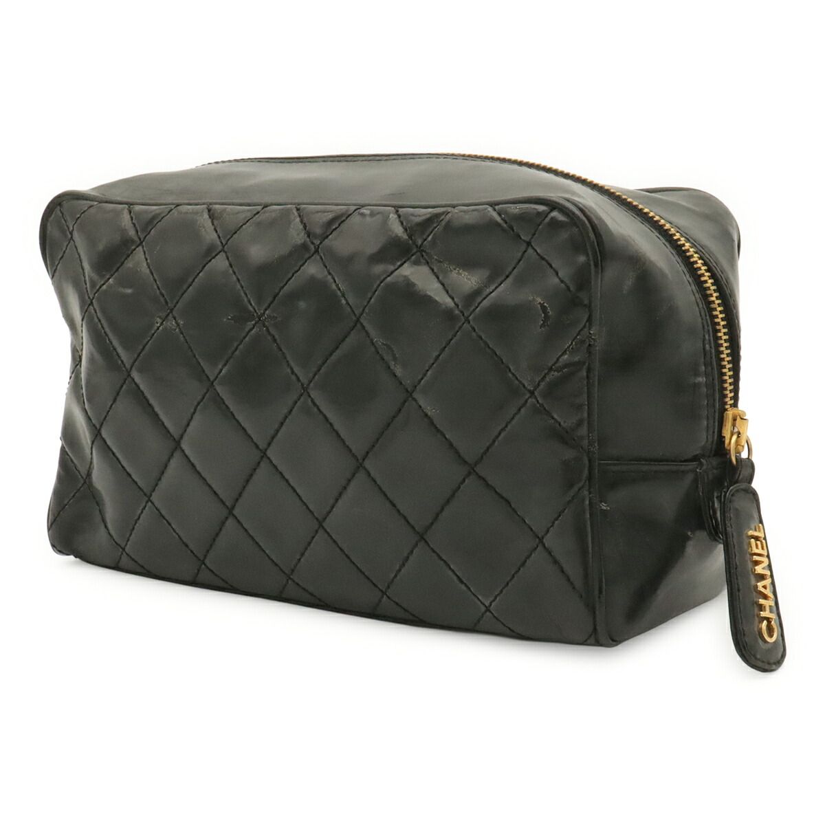 Chanel Matelasse Patent Cosmetic Pouch