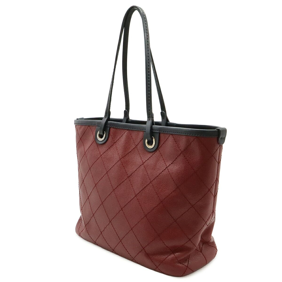 Chanel On The Road Caviar Skin 2way Tote Bag