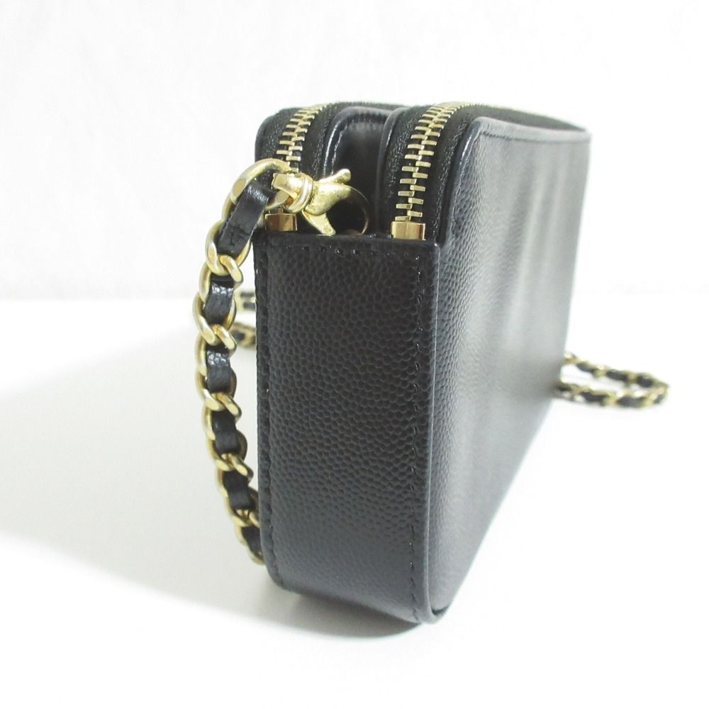 Chanel Deauville Caviar Chain Wallet