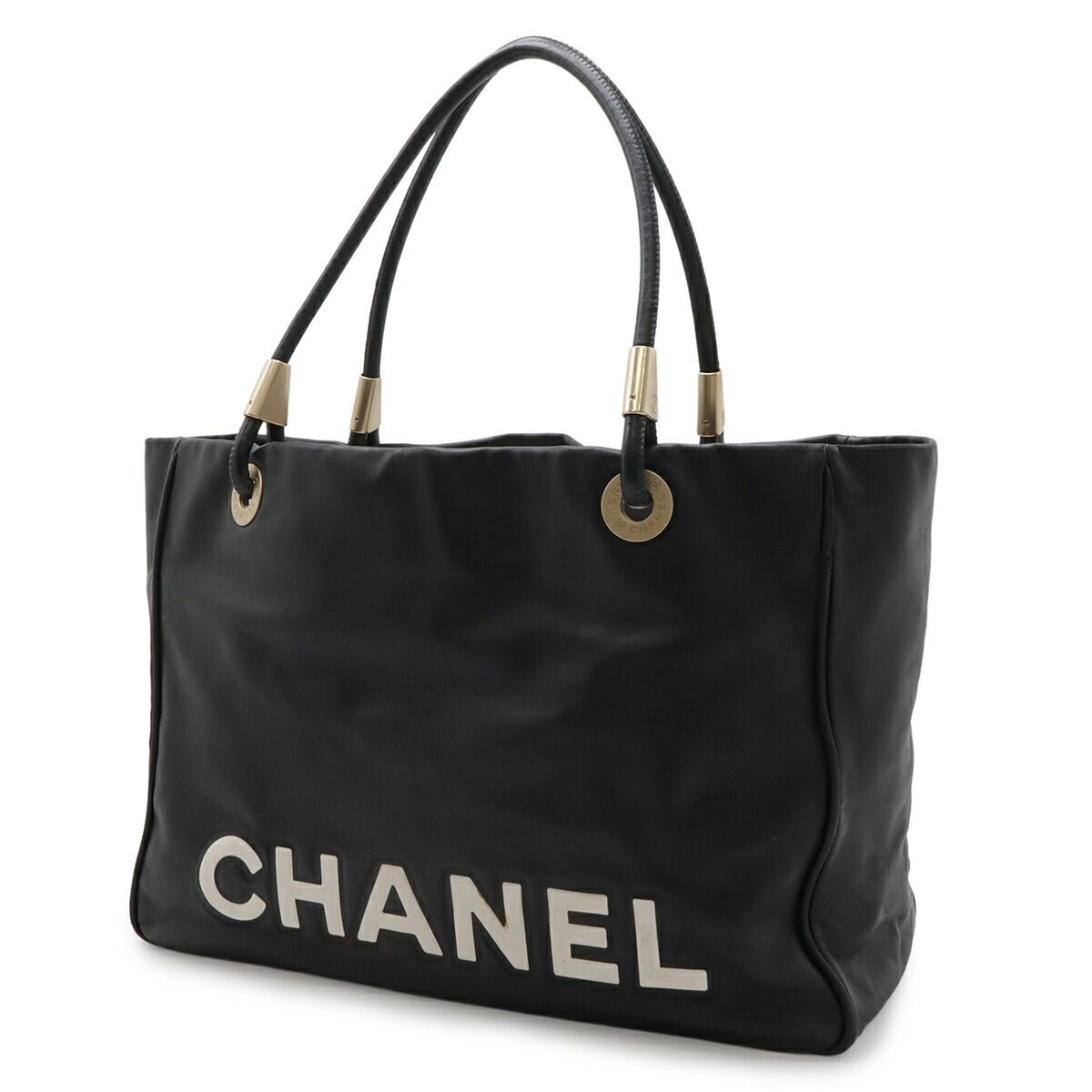 Chanel Camellia Leather Tote Bag