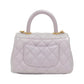 Chanel Coco Handle Metallic Caviar Skin Handbag