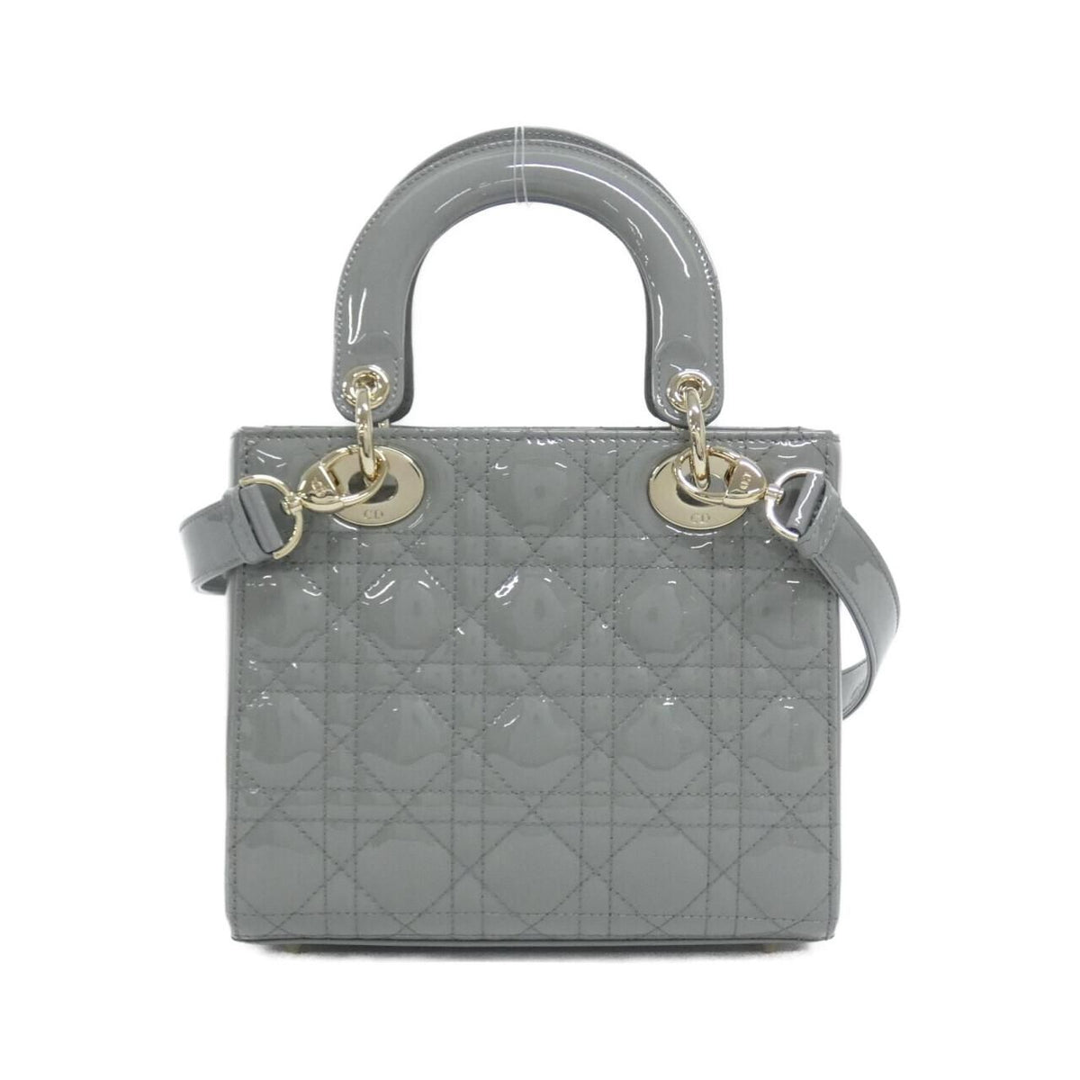 Christian Dior Lady Dior Patent Leather Handbag