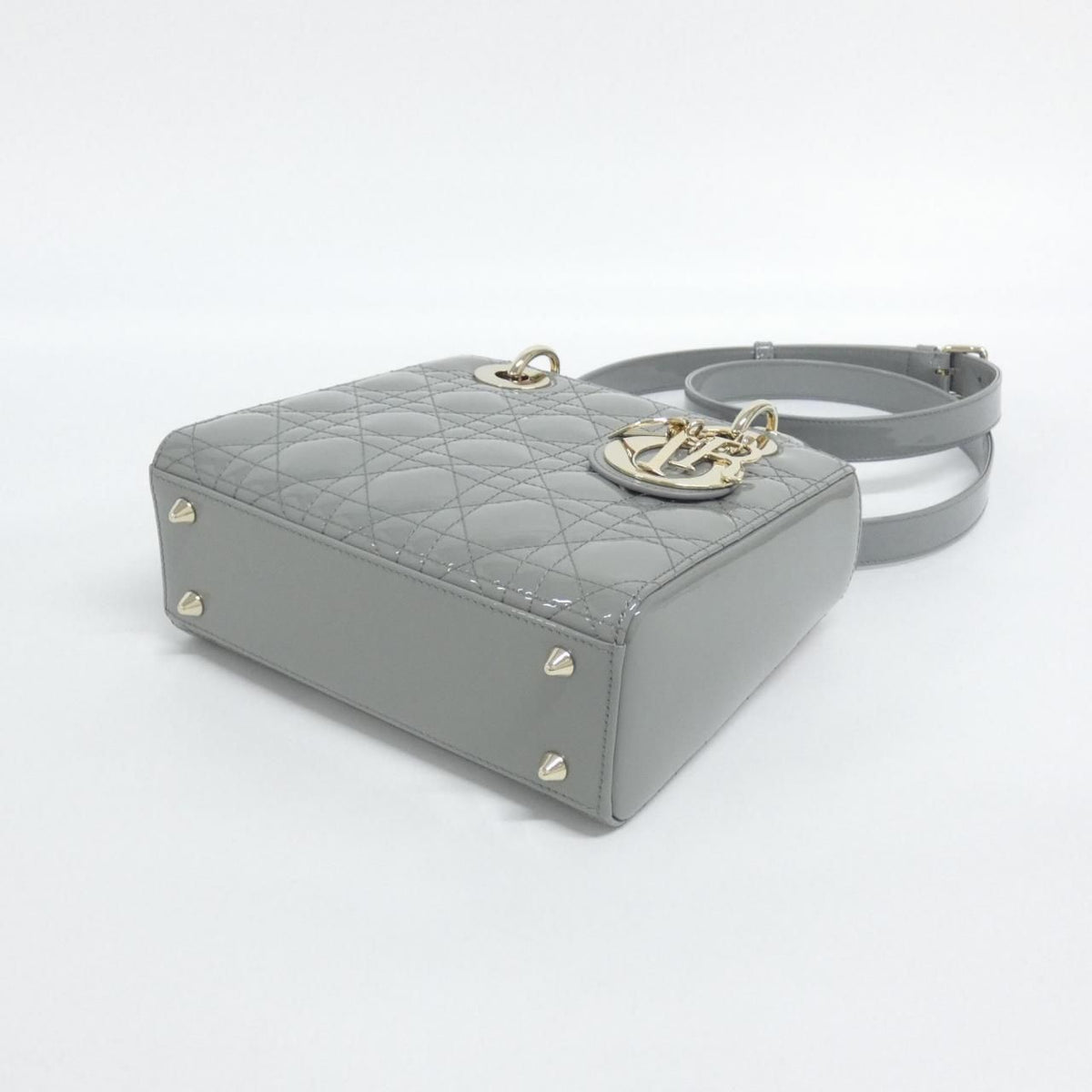 Christian Dior Lady Dior Patent Leather Handbag