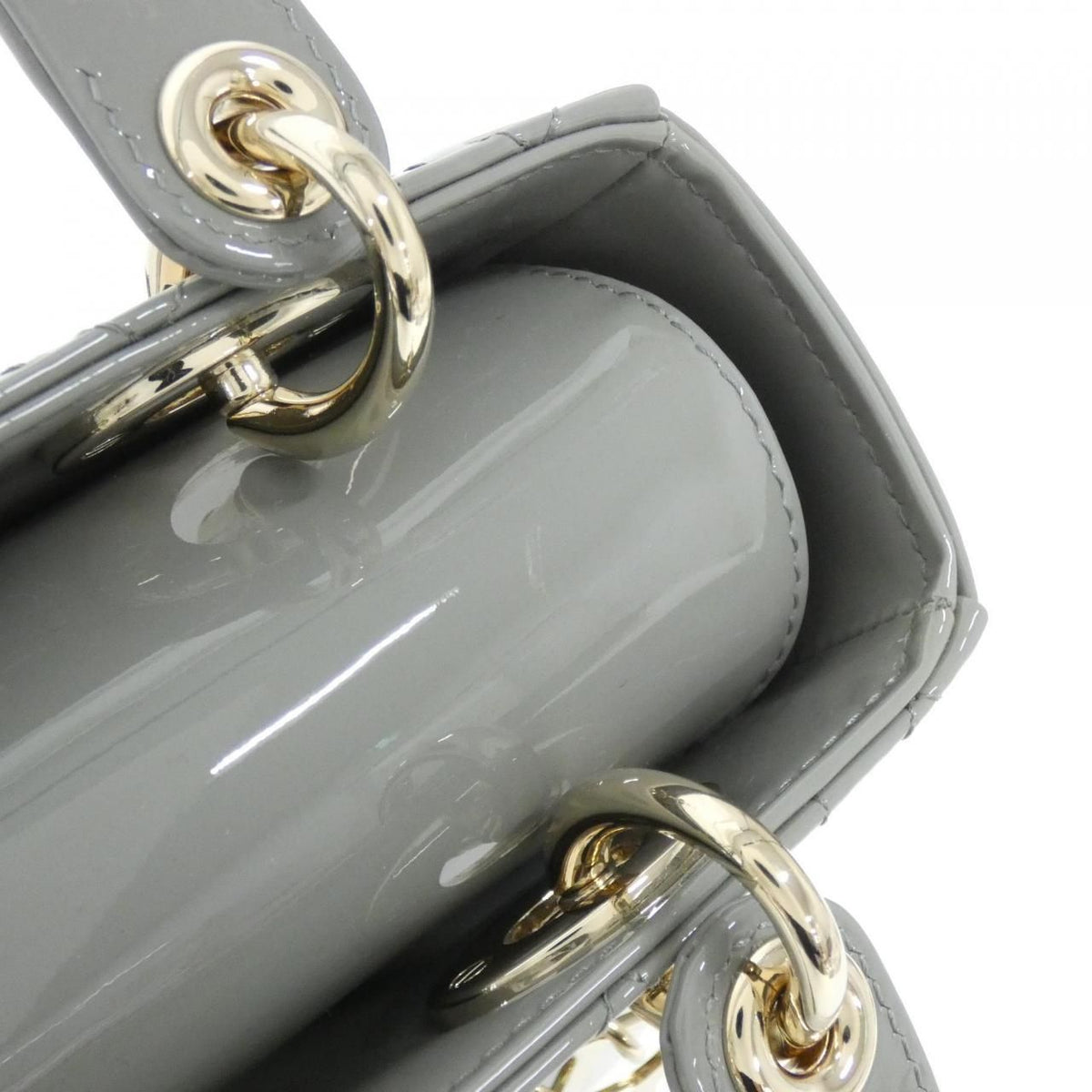 Christian Dior Lady Dior Patent Leather Handbag
