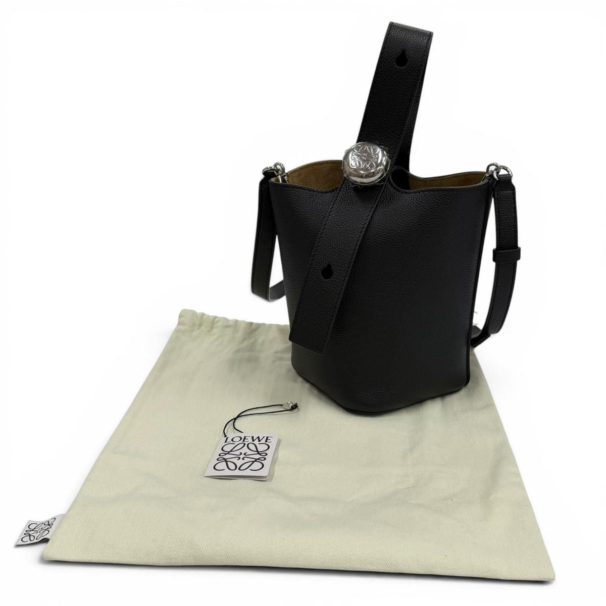 Loewe Pebble Bucket Bag Mini Soft Grained Calfskin Shoulder Bag