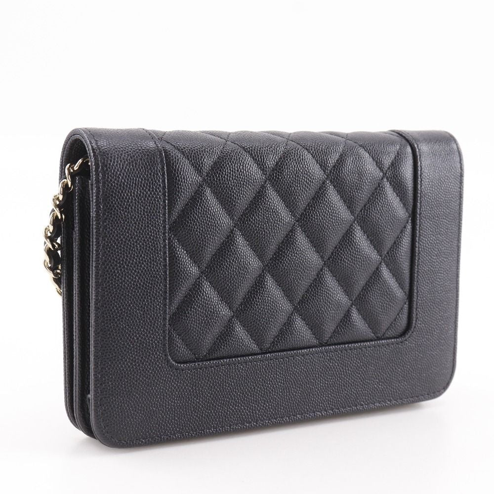 Chanel Mademoiselle Caviar Chain Wallet