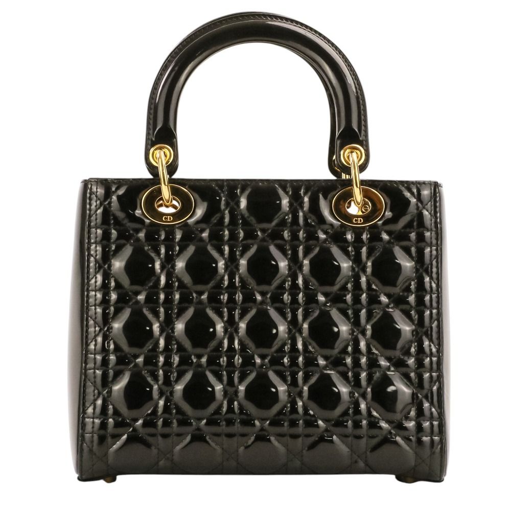 Christian Dior Lady Dior Patent Leather Handbag
