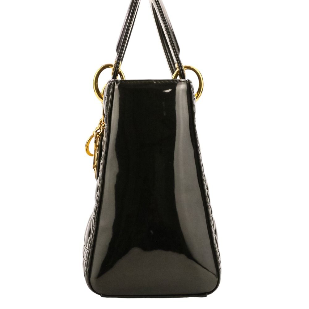 Christian Dior Lady Dior Patent Leather Handbag