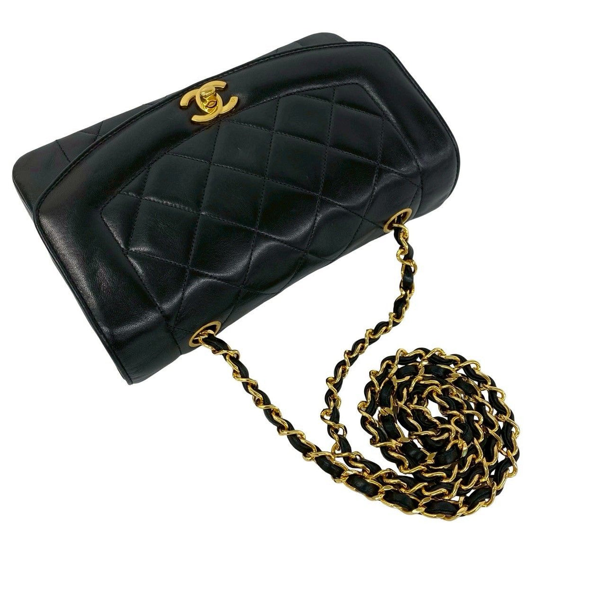 Chanel Diana Lambskin Shoulder Bag