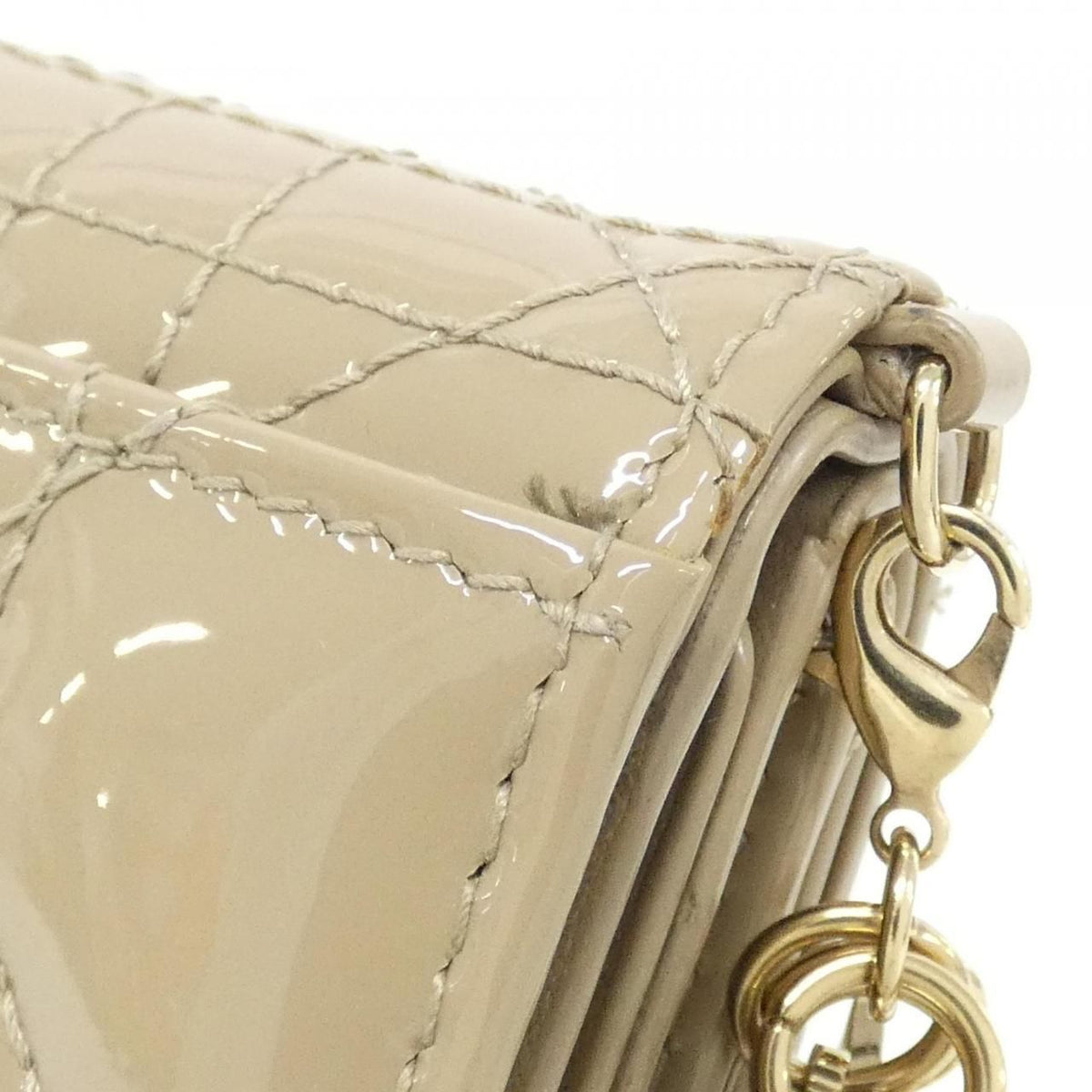 Christian Dior Lady Dior Enamel Wallet