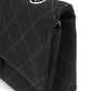 Chanel Matelasse Cotton Leather Shoulder Bag