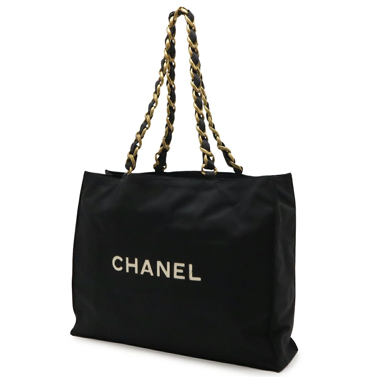 Chanel Coco Mark Nylon Canvas Tote Bag
