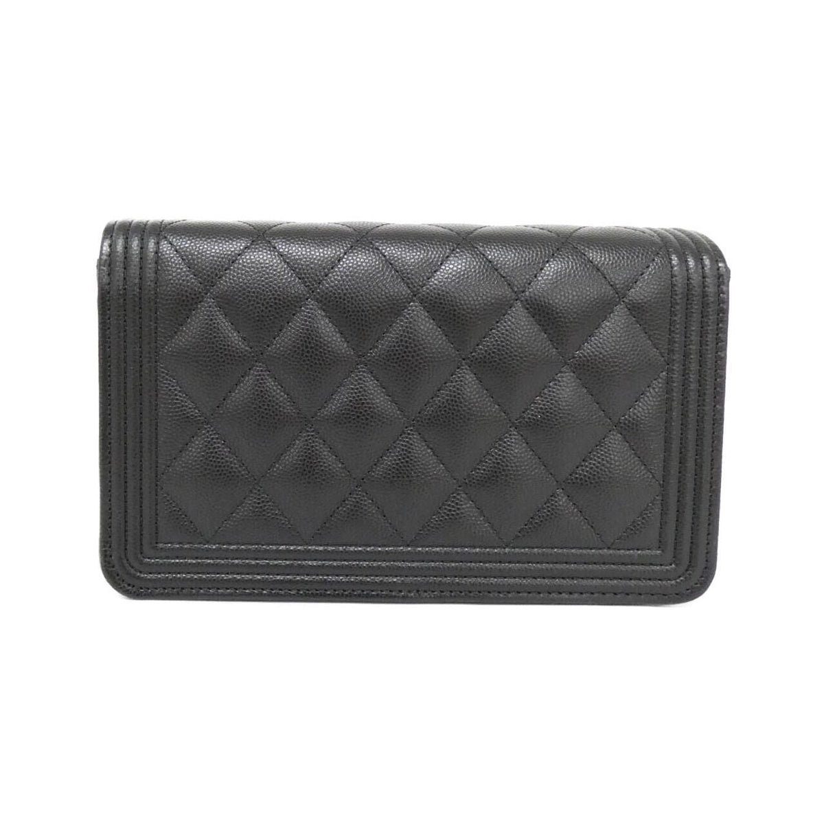 Chanel Boy Chanel Caviar Skin Chain Wallet