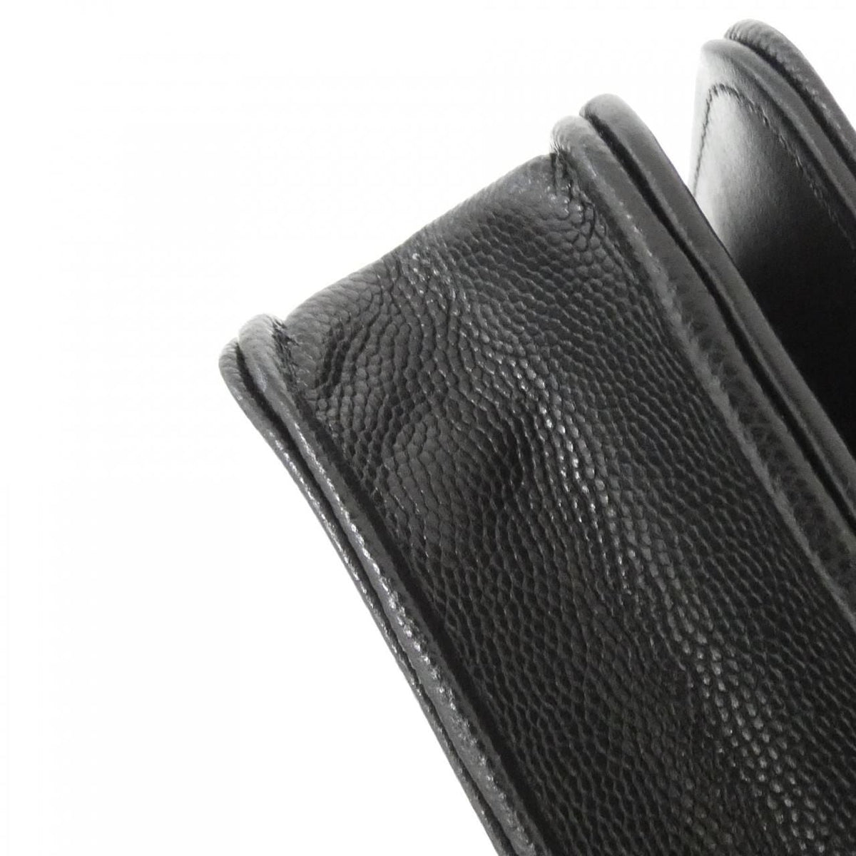 Chanel Boy Chanel Caviar Skin Chain Wallet