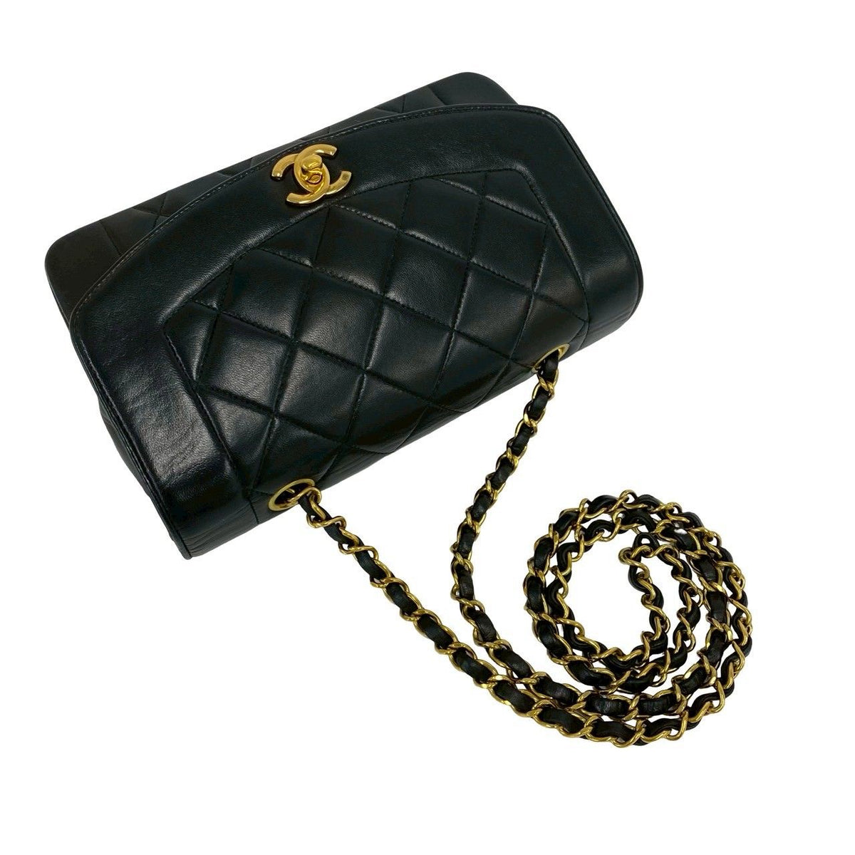 Chanel Diana Lambskin Shoulder Bag