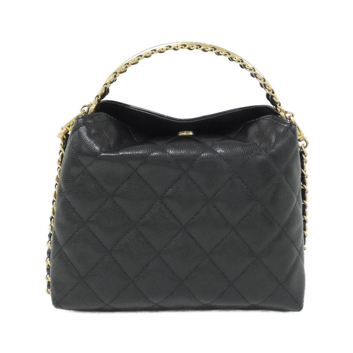 Chanel Caviar Skin Chain Clutch
