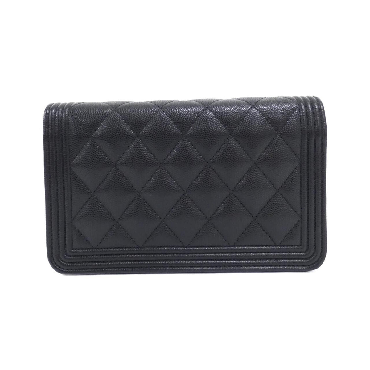 Chanel Boy Chanel Caviar Skin Chain Wallet