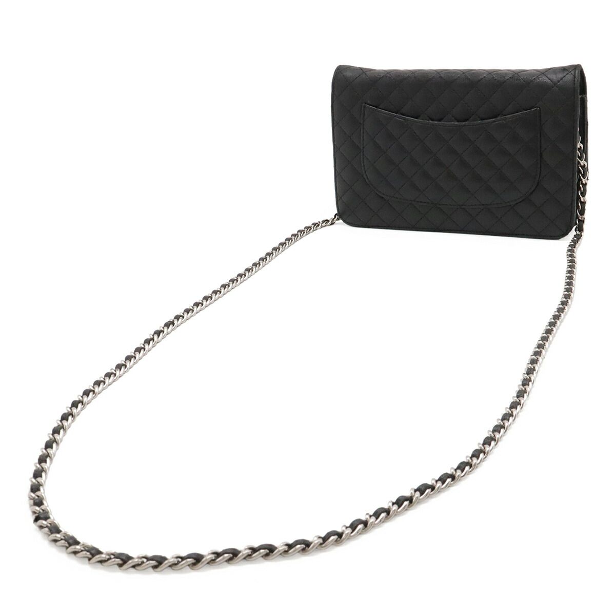 Chanel Micro Matelasse Leather Chain Wallet
