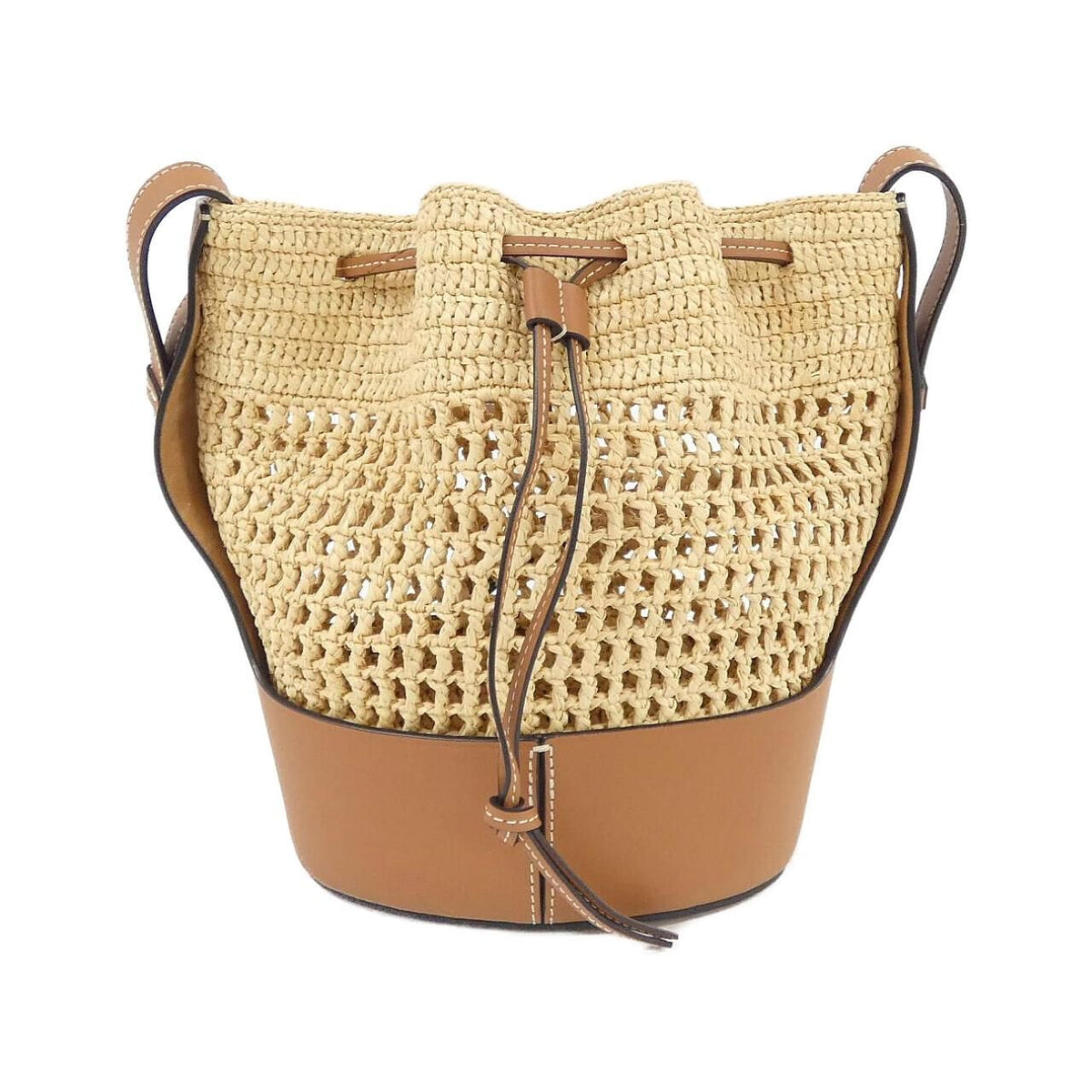 Loewe Balloon Small Raffia Shoulder Bag