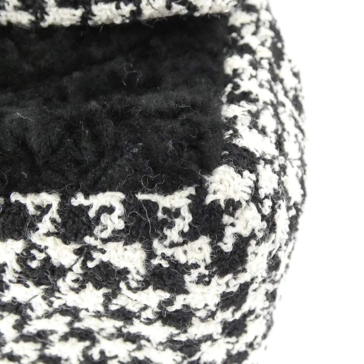 Chanel Shearling Sheepskin Tweed Shoulder Bag