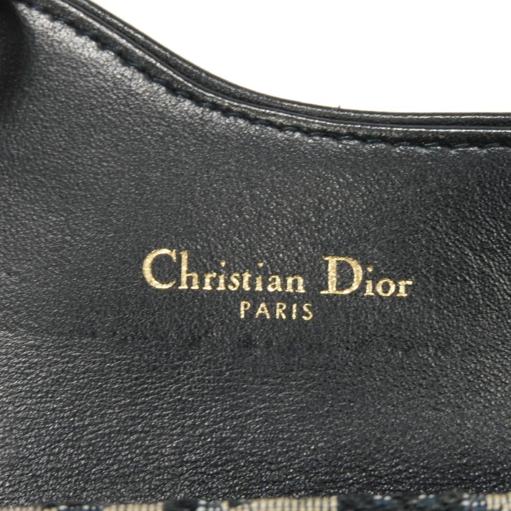 Dior Saddle Jasmine Oblique Jacquard Canvas Calfskin Card Holder