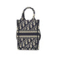 Christian Dior Dior Oblique Canvas Mini Vertical Tote Bag