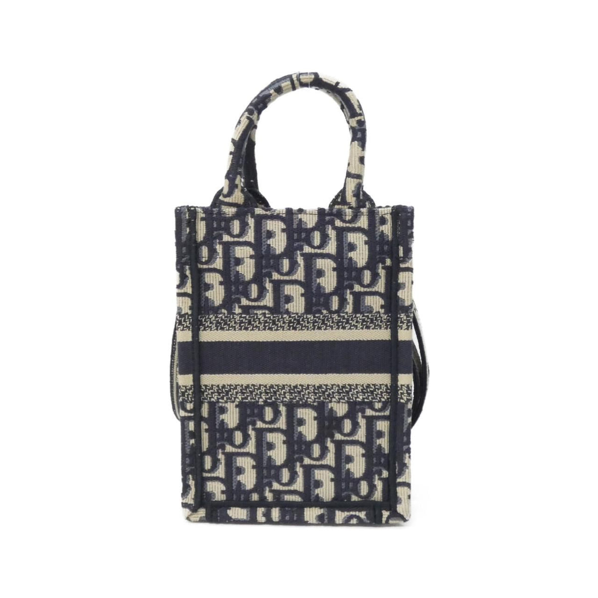 Christian Dior Dior Oblique Canvas Mini Vertical Tote Bag