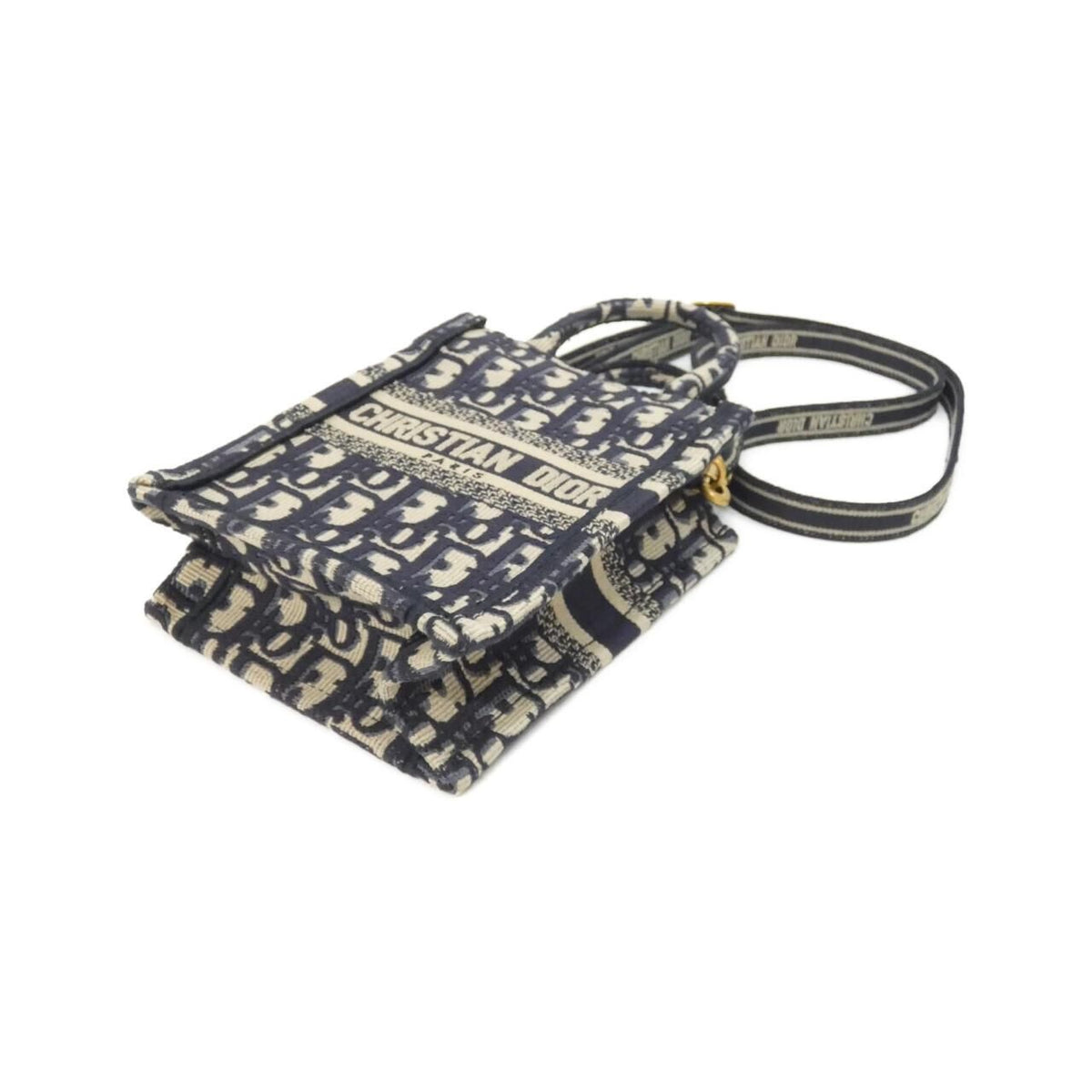 Christian Dior Dior Oblique Canvas Mini Vertical Tote Bag