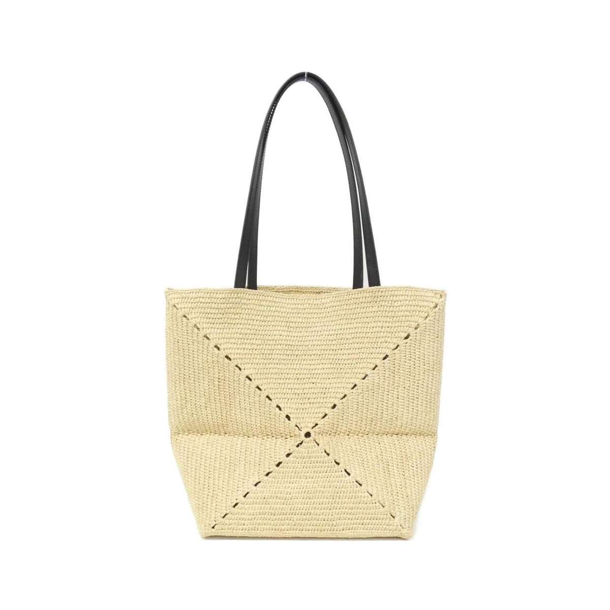 Loewe Puzzle Fold Tote Raffia Calf Tote Bag