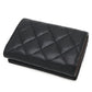 Chanel Classic Caviar Leather Tri Fold Wallet