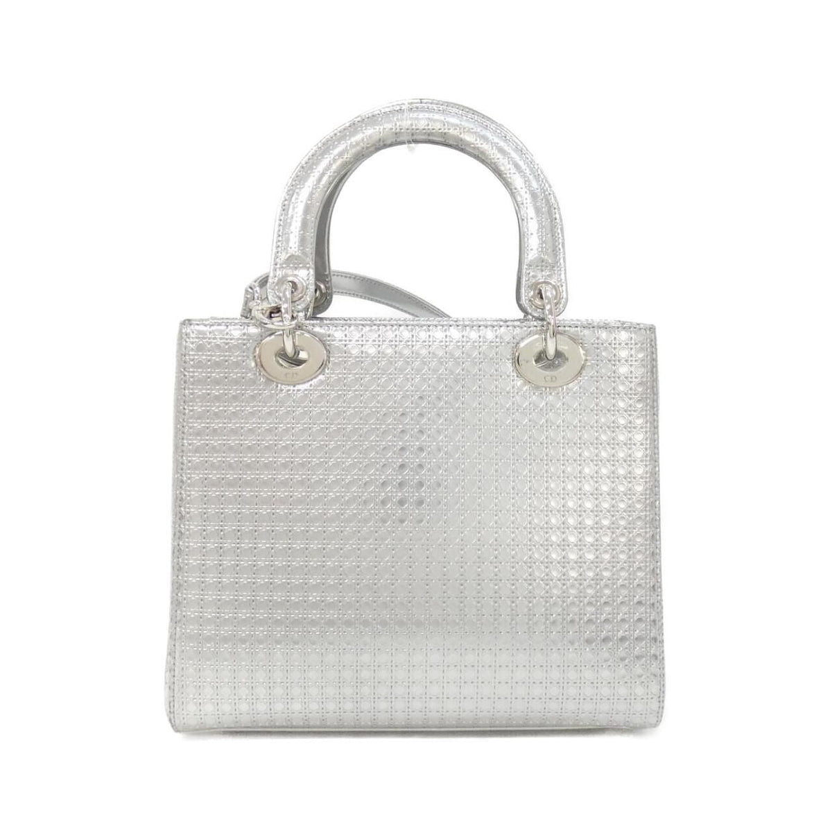Christian Dior Lady Dior Metallic Leather Handbag