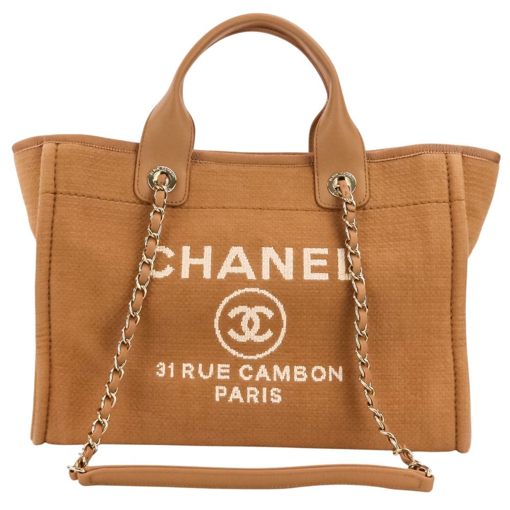 Chanel Deauville Canvas Tote Bag
