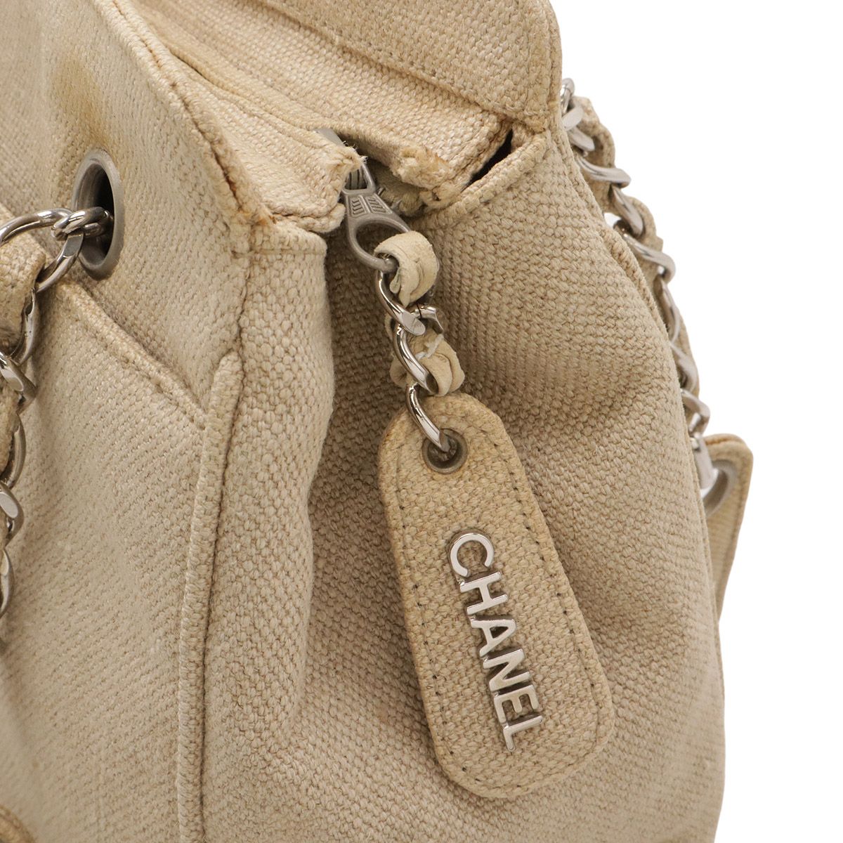 Chanel Linen Shoulder Bag