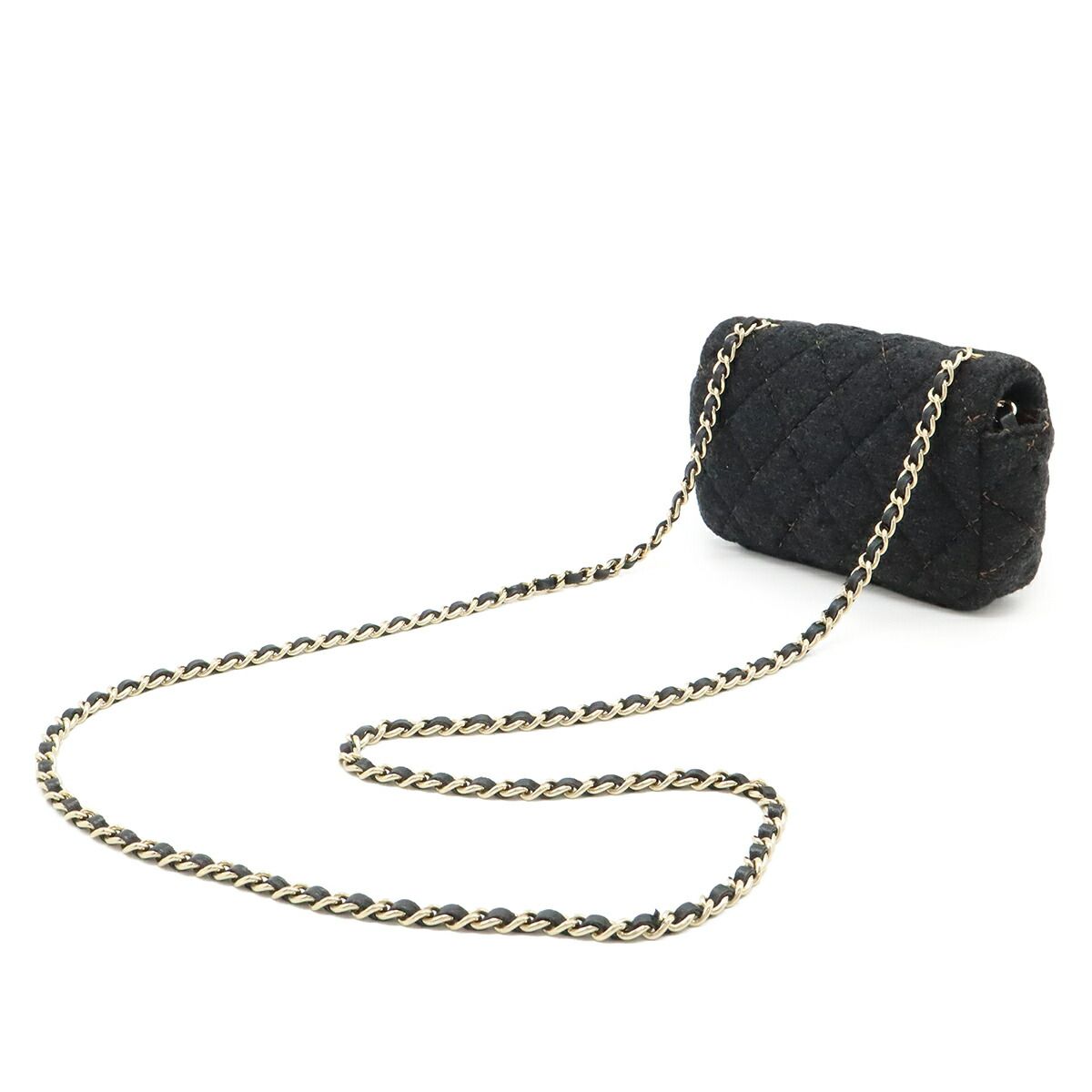 Chanel Mini Matelasse Wool Shoulder Bag