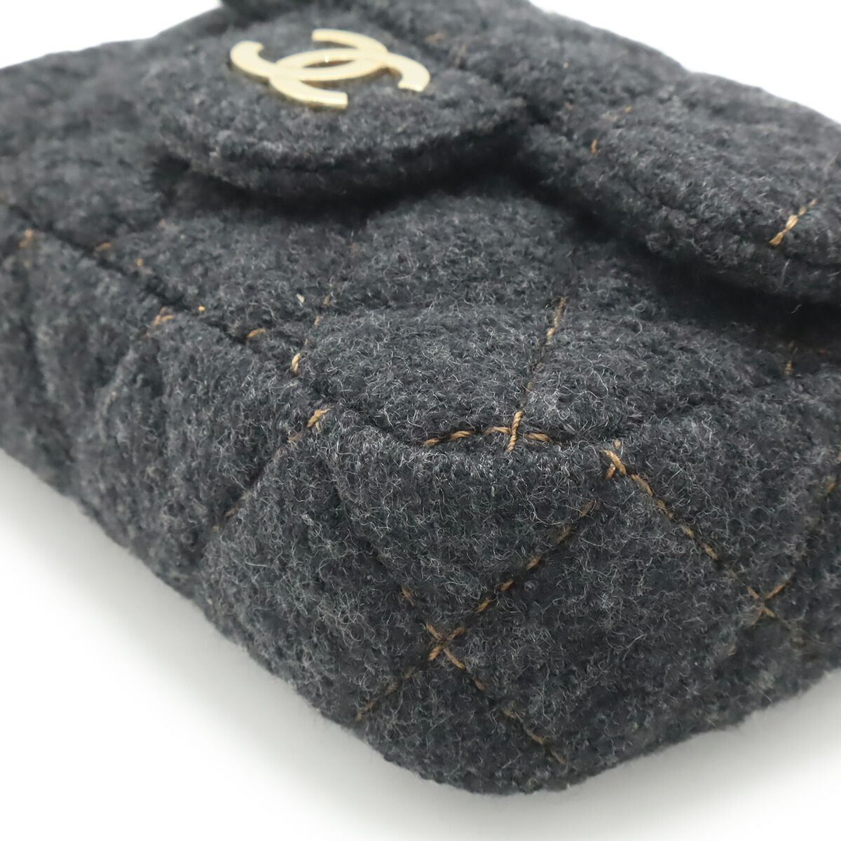 Chanel Mini Matelasse Wool Shoulder Bag