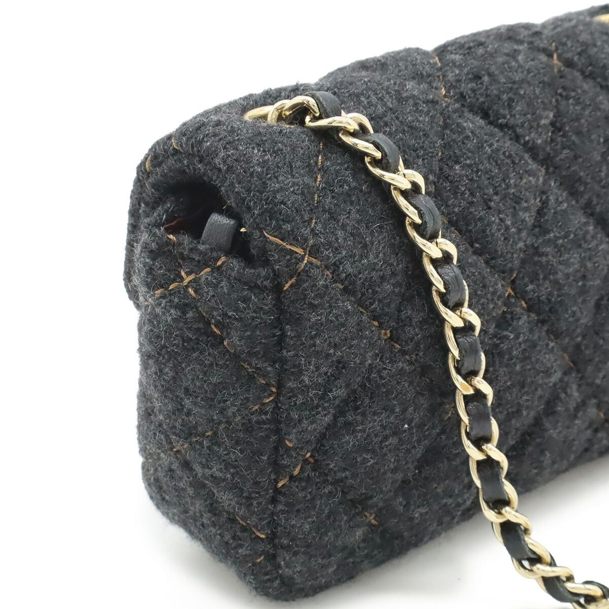 Chanel Mini Matelasse Wool Shoulder Bag
