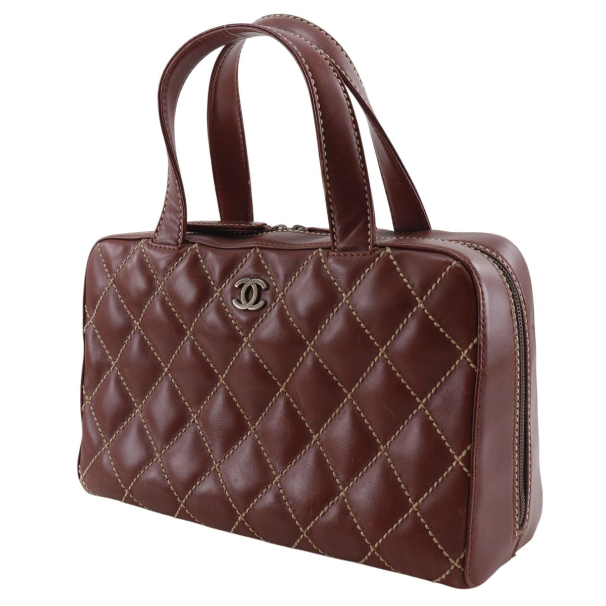 CHANEL Wild Stitch Leather Handbag