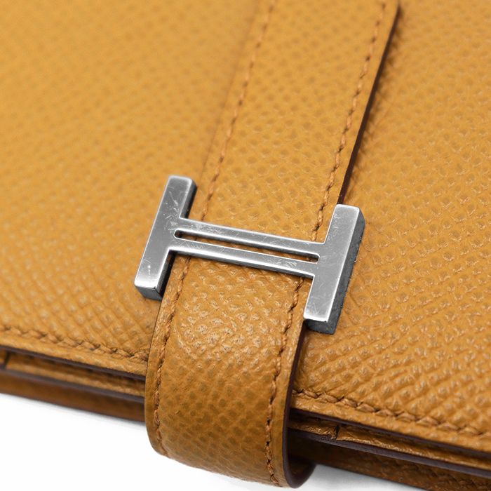 Hermes Bearn Soufflet Leather Long Wallet