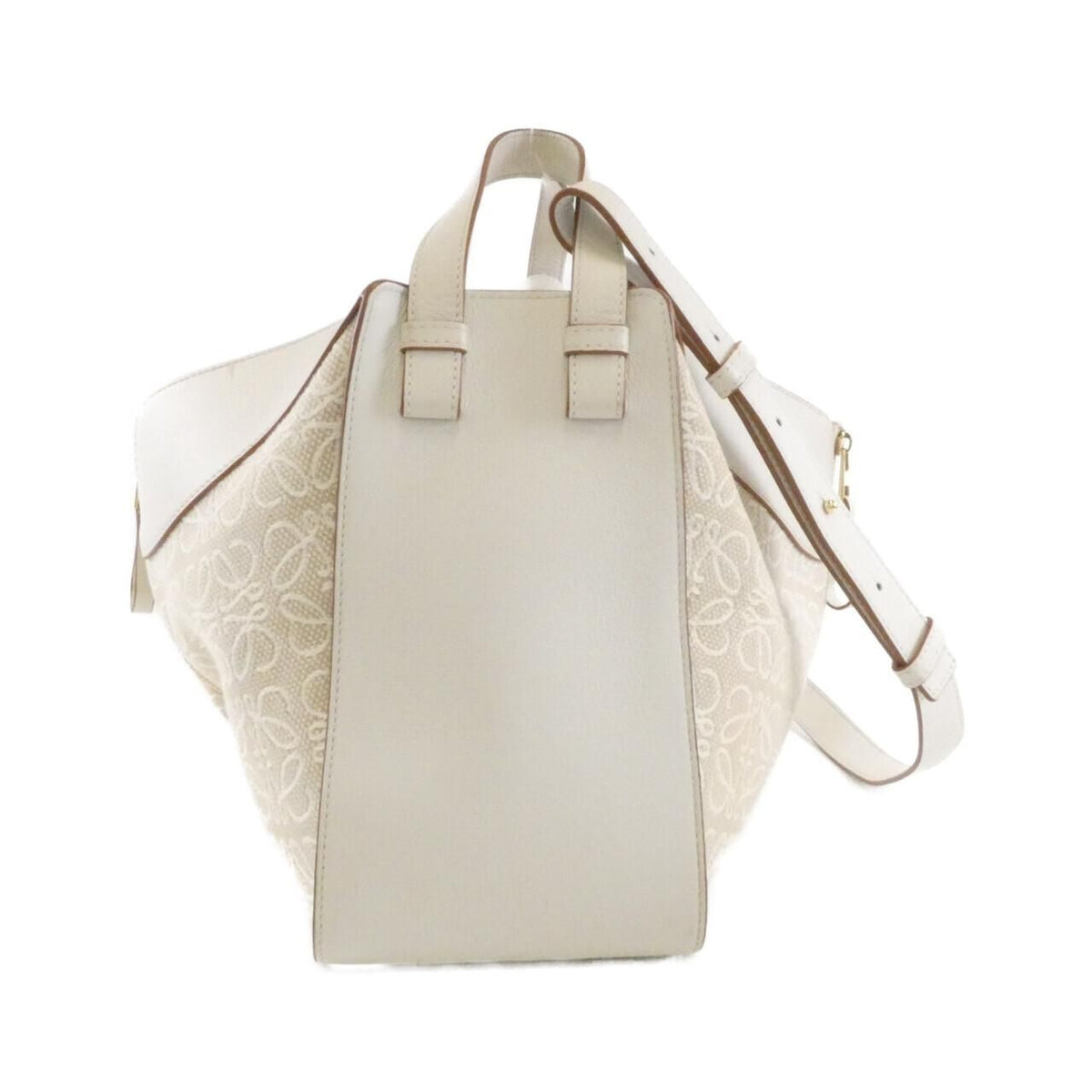 Loewe Hammock Small Anagram Jacquard Canvas Calfskin Shoulder Bag