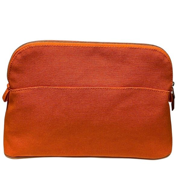 Hermes Bolide25 Cotton Canvas Pouch