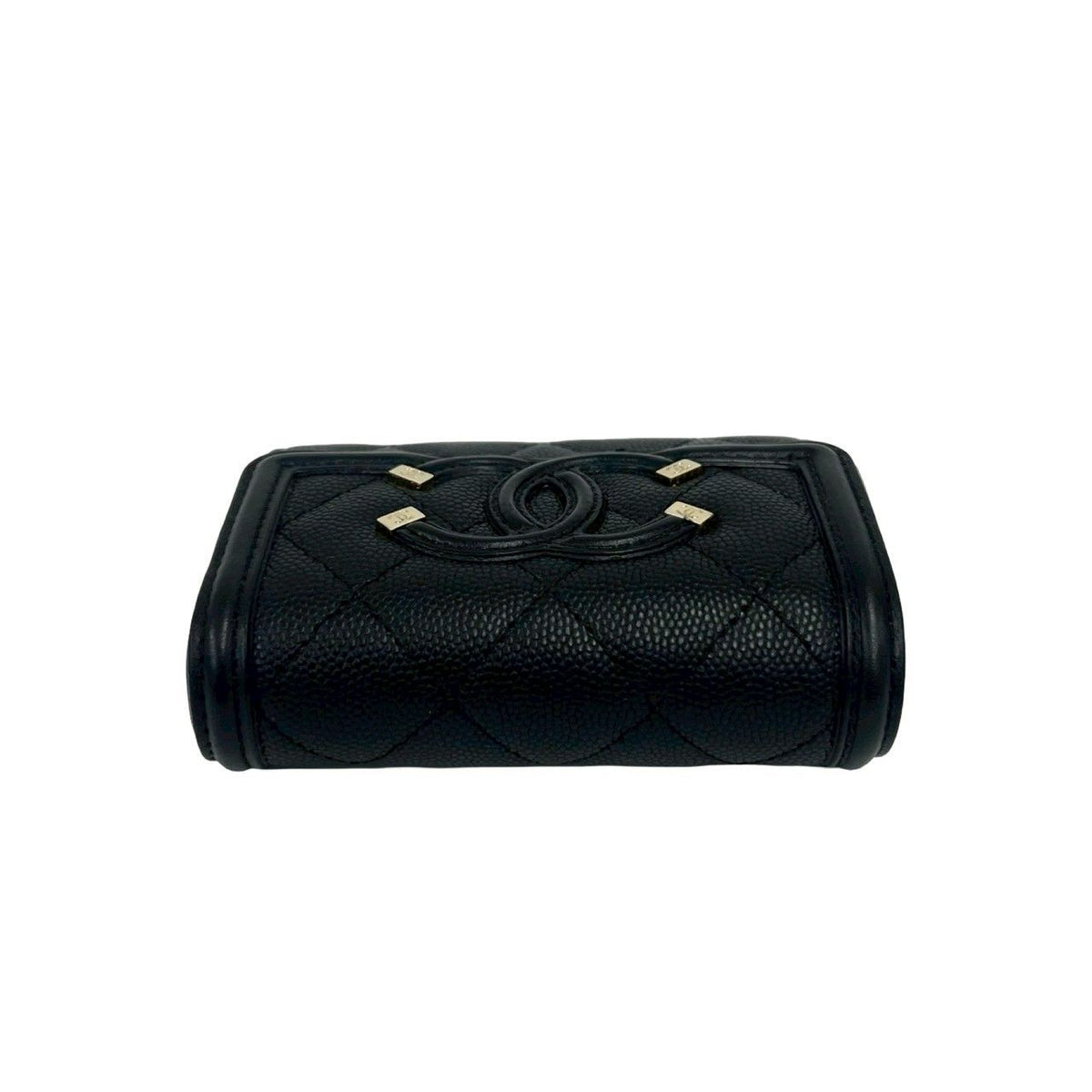 Chanel CC Filigree Leather Wallet