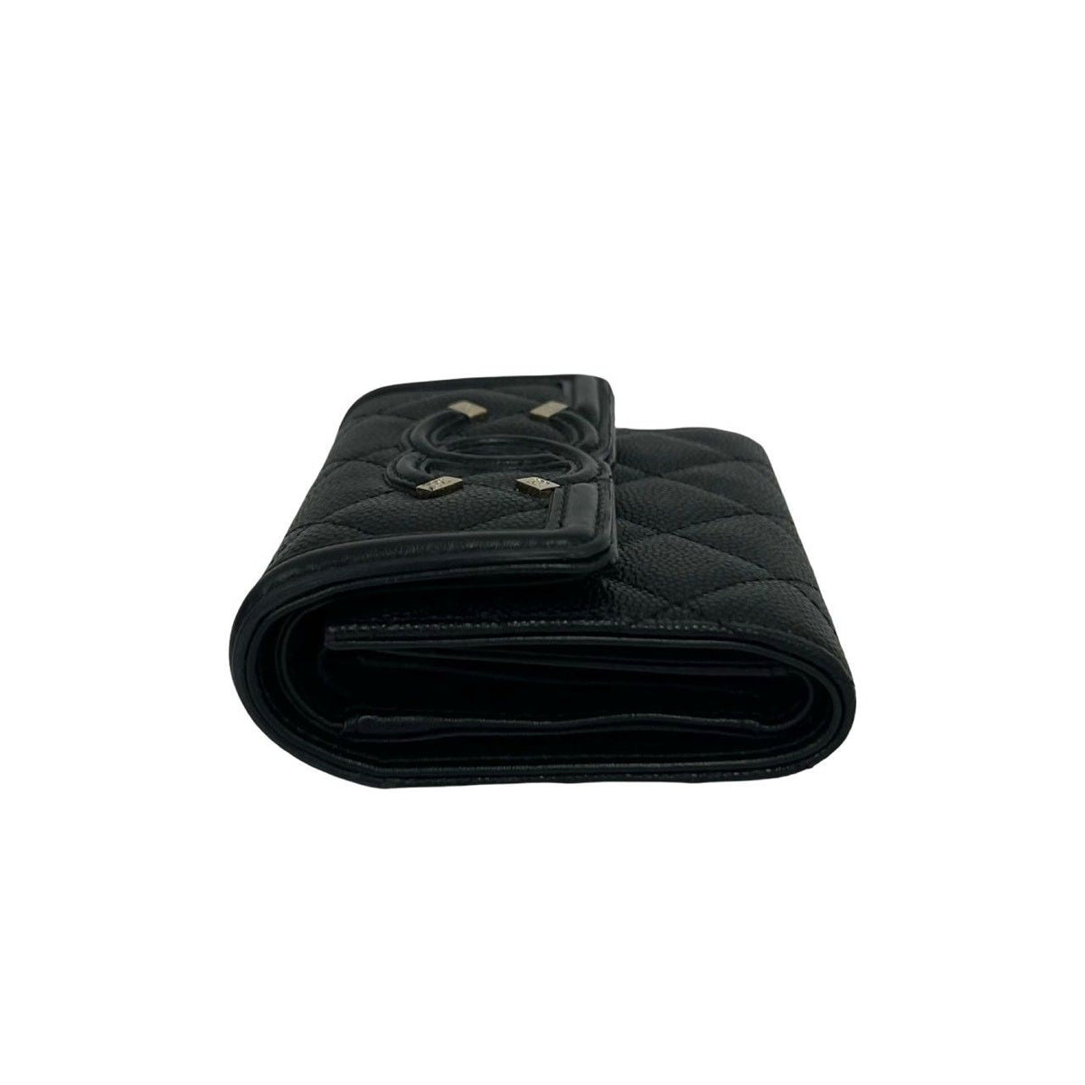 Chanel CC Filigree Leather Wallet